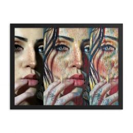 04 Bella Rose 3 Face signed - Framed poster