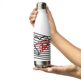Gen Z moma - Love Stream of Hearts - Stainless Steel Water Bottle