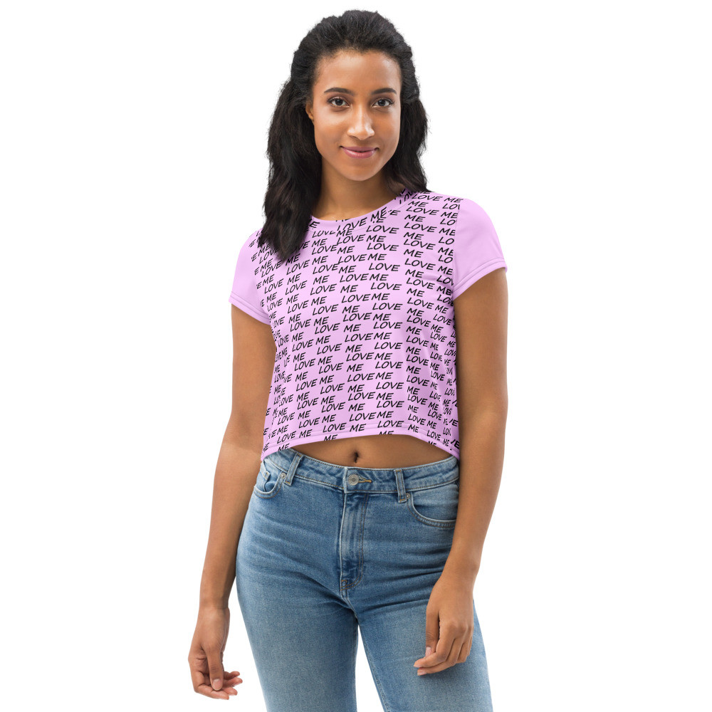 Love Me - Pink Design - Crop Tee