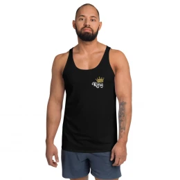 King with Gold Crown - Unisex Tank Top with style