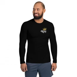 King with Gold Crown - Men's Rash Guard with style