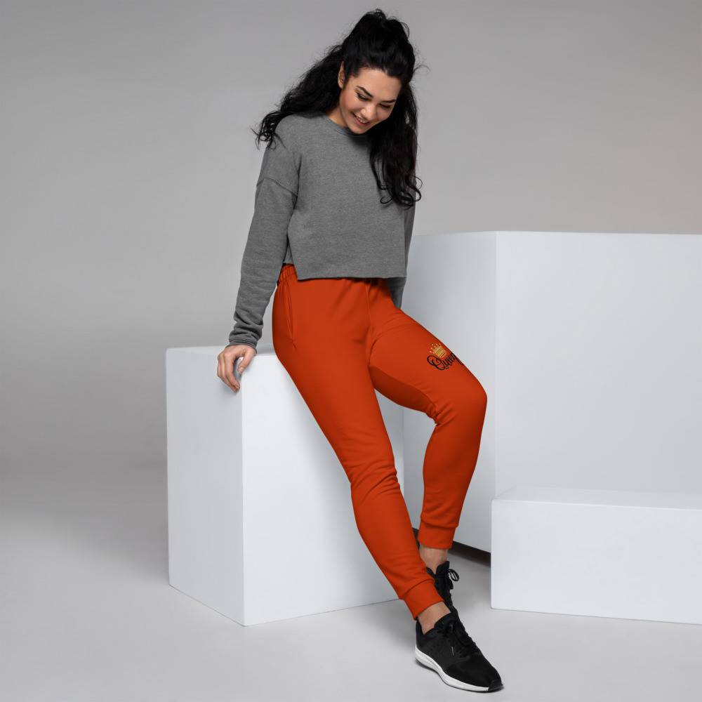 Queen with Gold Crown - Hot Red Women's Joggers with style
