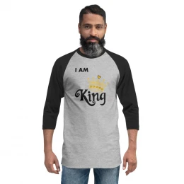 I AM King - 3/4 sleeve raglan shirt with style