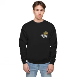 King - Unisex fleece sweatshirt with style