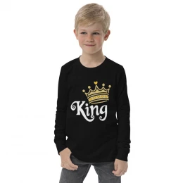 King - Youth long sleeve tee with style