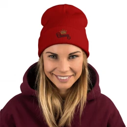 Queen - Embroidered Beanie with style