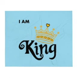 I AM King - Throw Blanket with style