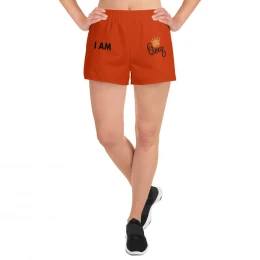 I AM Queen - Hot Red, Women's Athletic Short Shorts with style