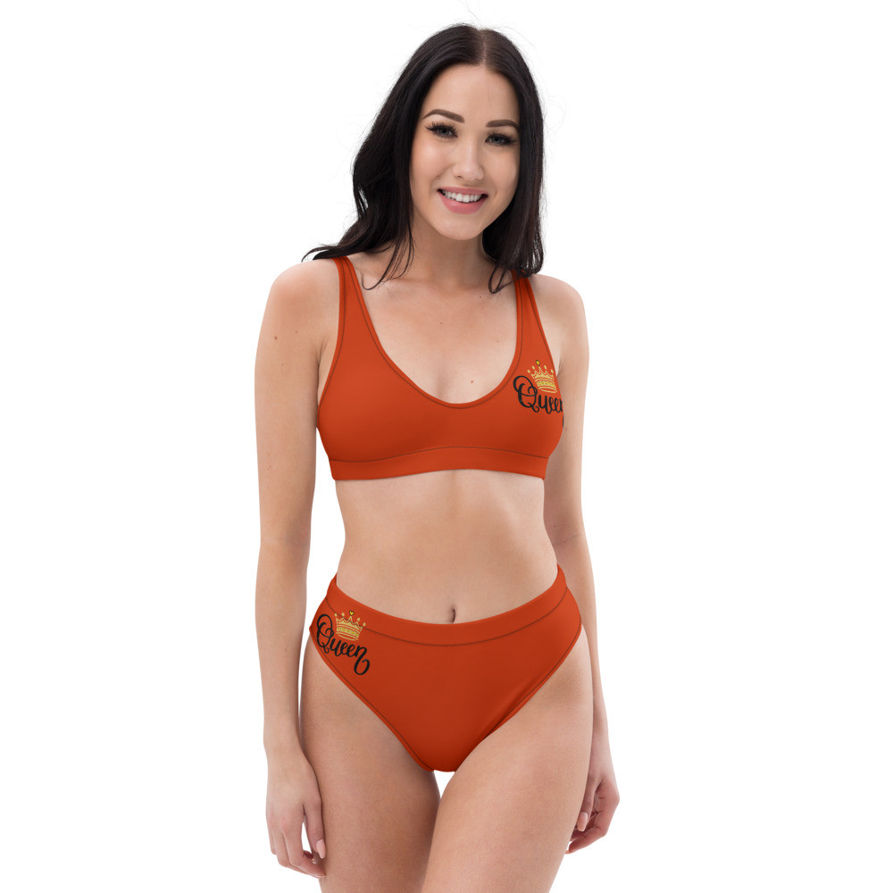 Queen Hot Red - Recycled high-waisted bikini