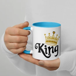 I AM King - Mug with Color Inside