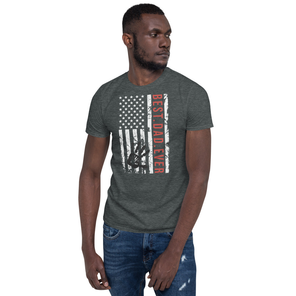 Best Dad Ever with Hands - Short-Sleeve Unisex T-Shirt