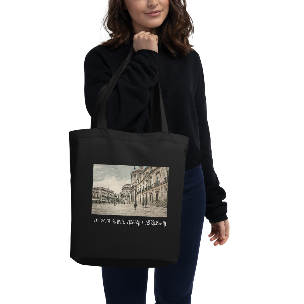 "Cu bonu simina, megghiu arricogghi" Eco Tote Bag
