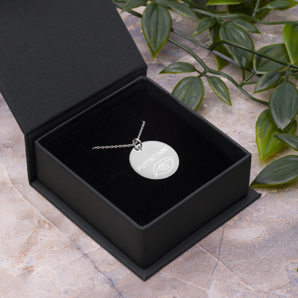 "Futtatinni" Engraved Silver Disc Necklace
