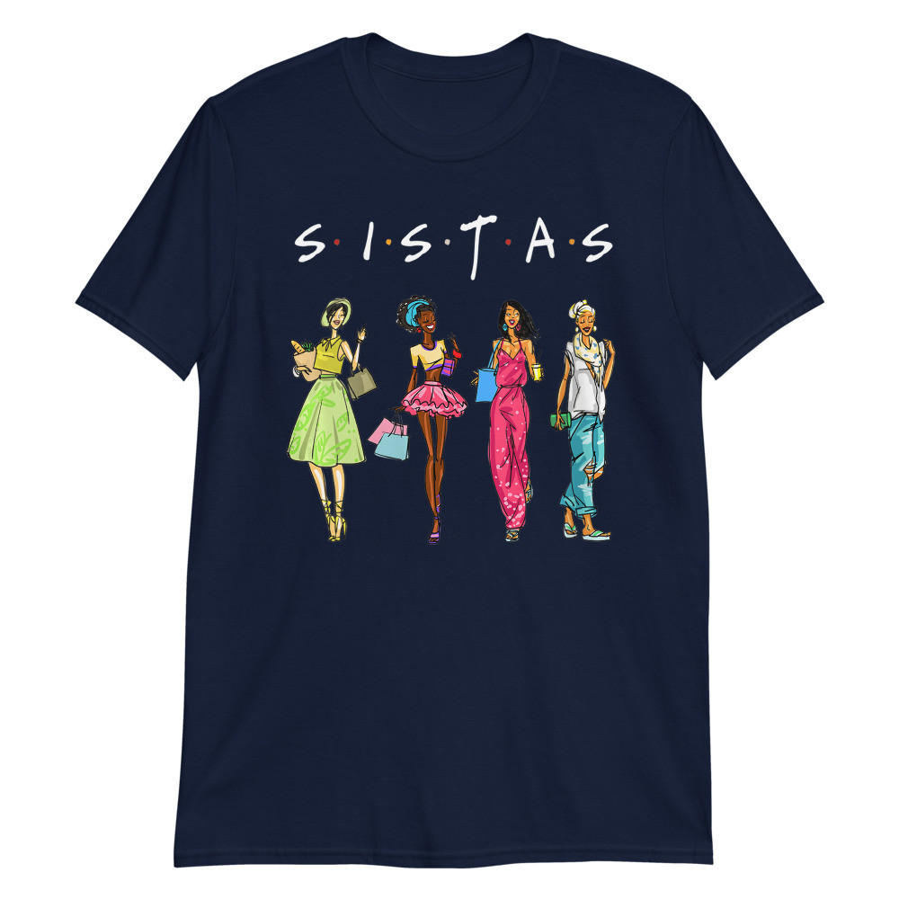 Womens Black Sistas Queen Melanin African American Women Unisex T-Shirt