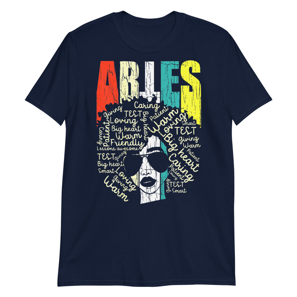 Womens Retro Vintage Aries Birthday Costume African American Gift Unisex T-Shirt