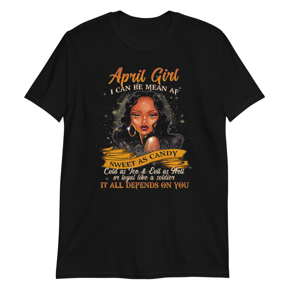 Womens Queens are born in April Birthday Gifts Girl Black Unisex T-Shirt