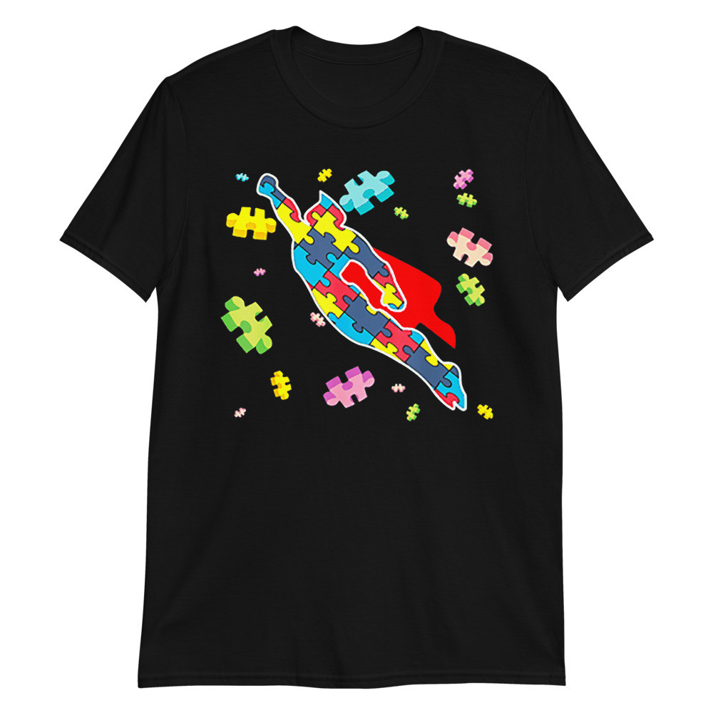 Autism Awareness Super Hero Puzzle Piece Unisex T-Shirt