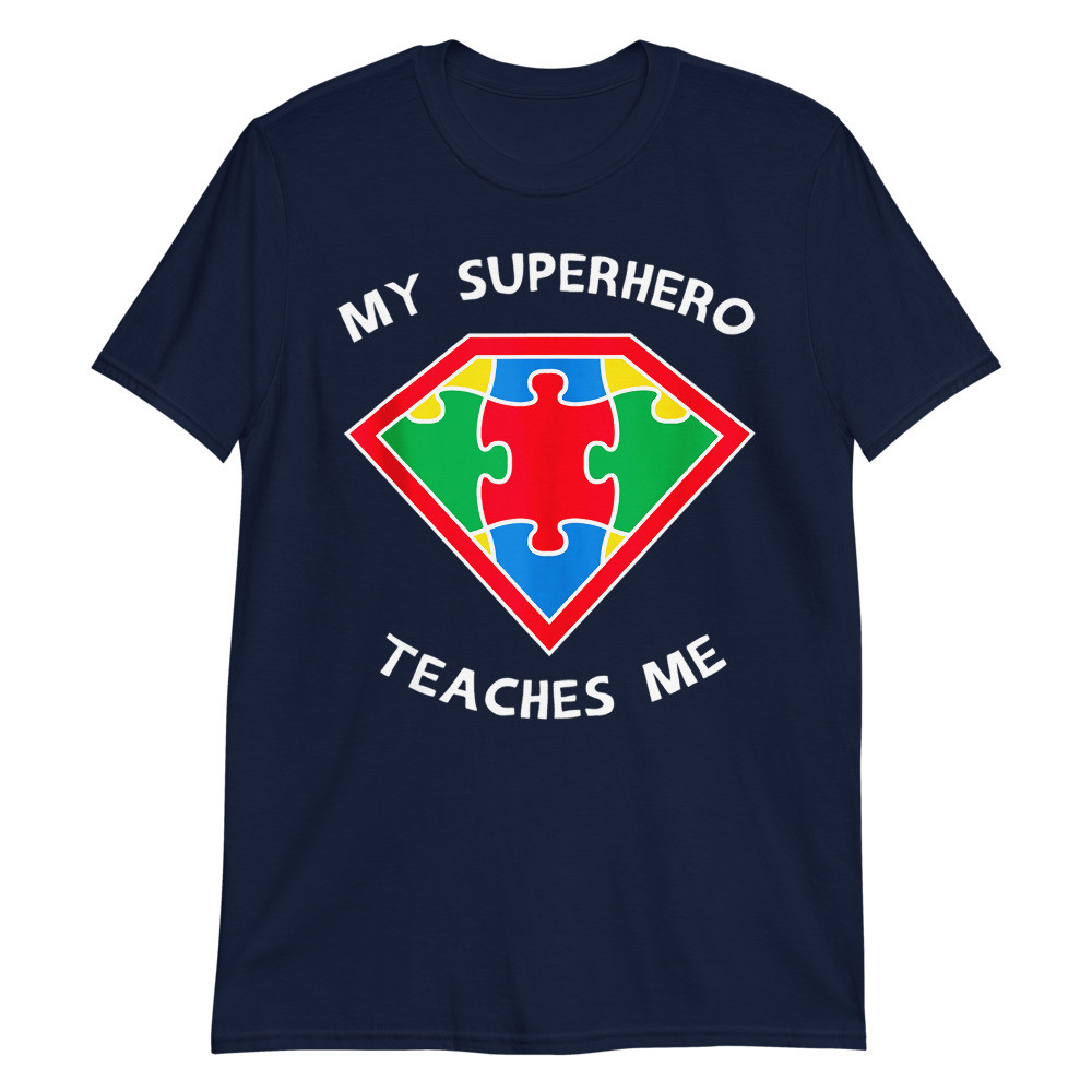 Superhero Puzzle Piece Inspirational Autism Awareness Unisex T-Shirt