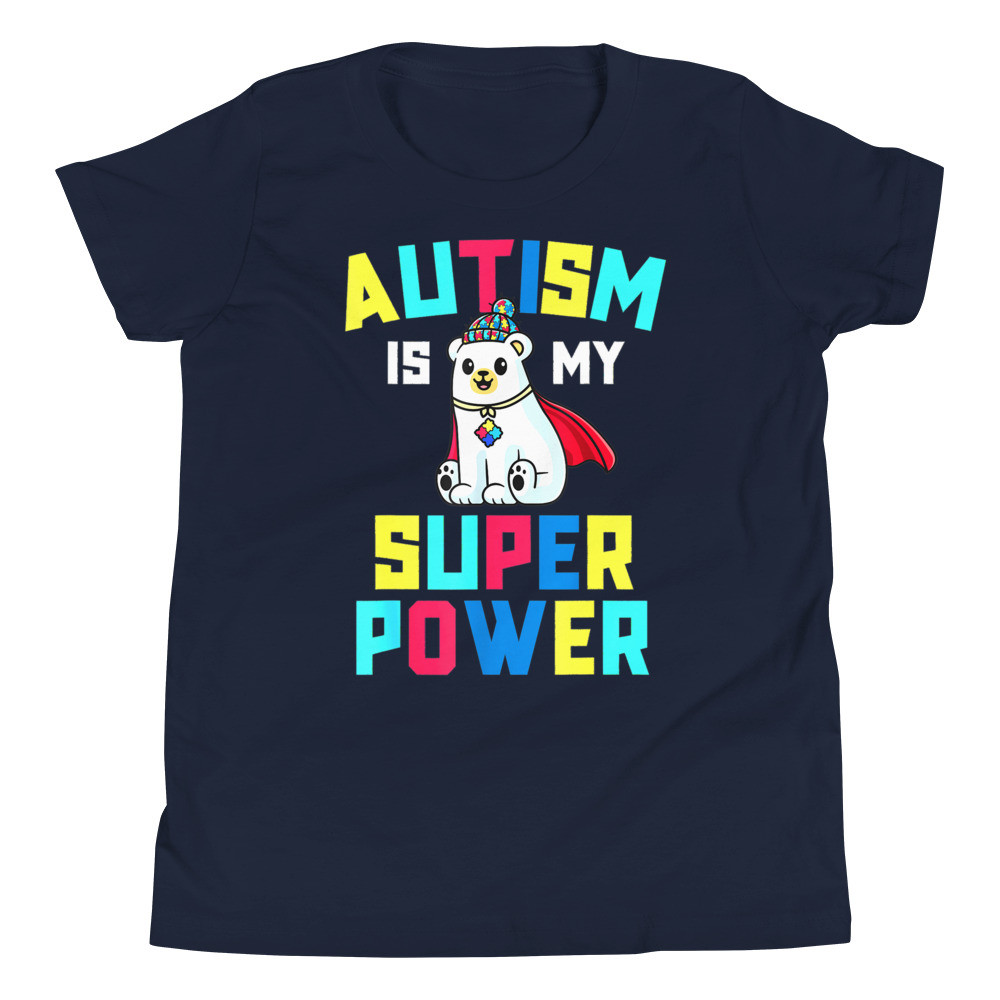 Youth Autism Is My Superpower Kids Awareness Gift Super Power T-Shirt