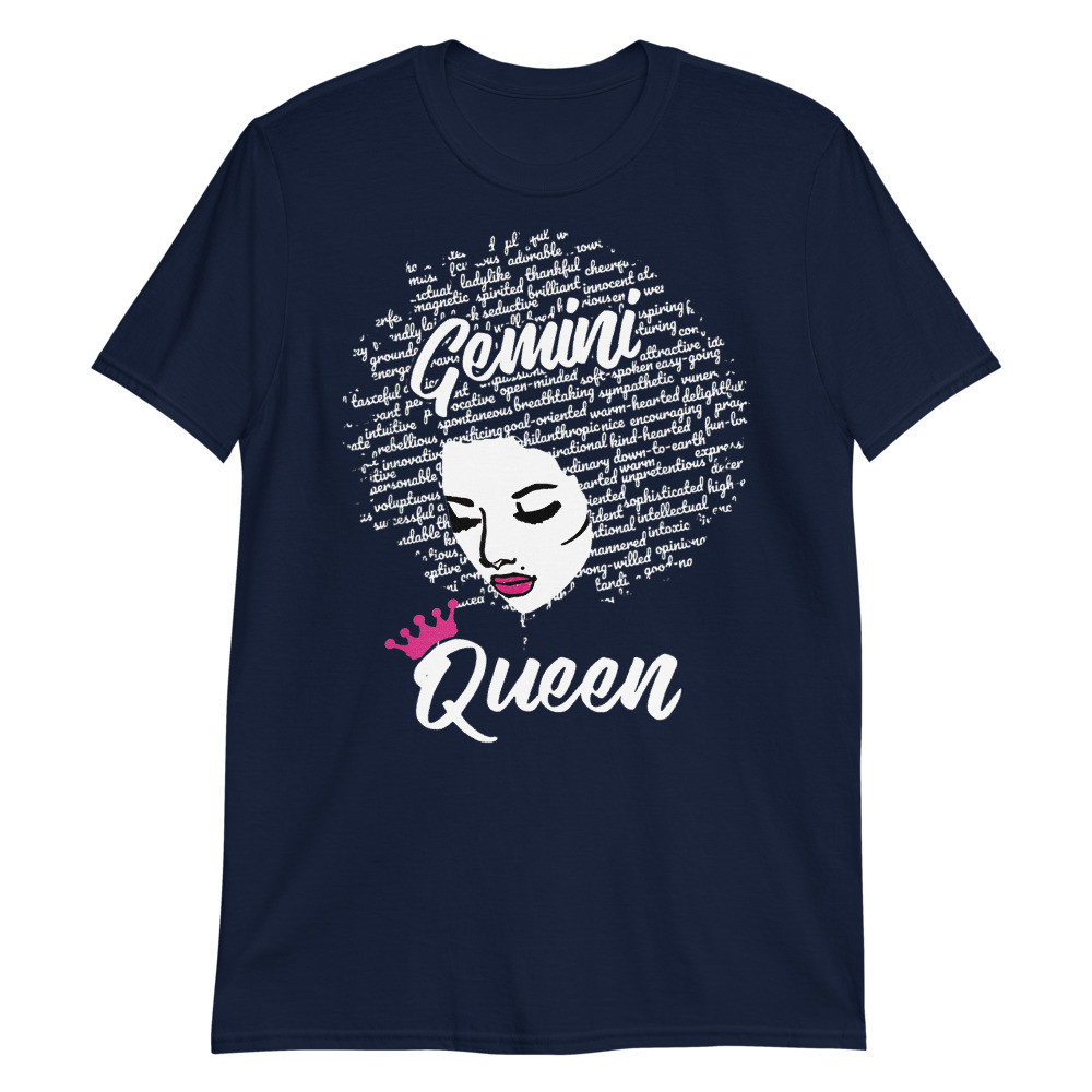 Gemini Zodiac Birthday Afro Gift Unisex T-Shirt