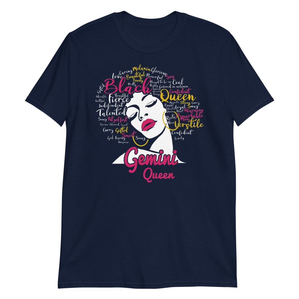 Gemini Queen Funny Birthday Gift for Black Women Unisex T-Shirt