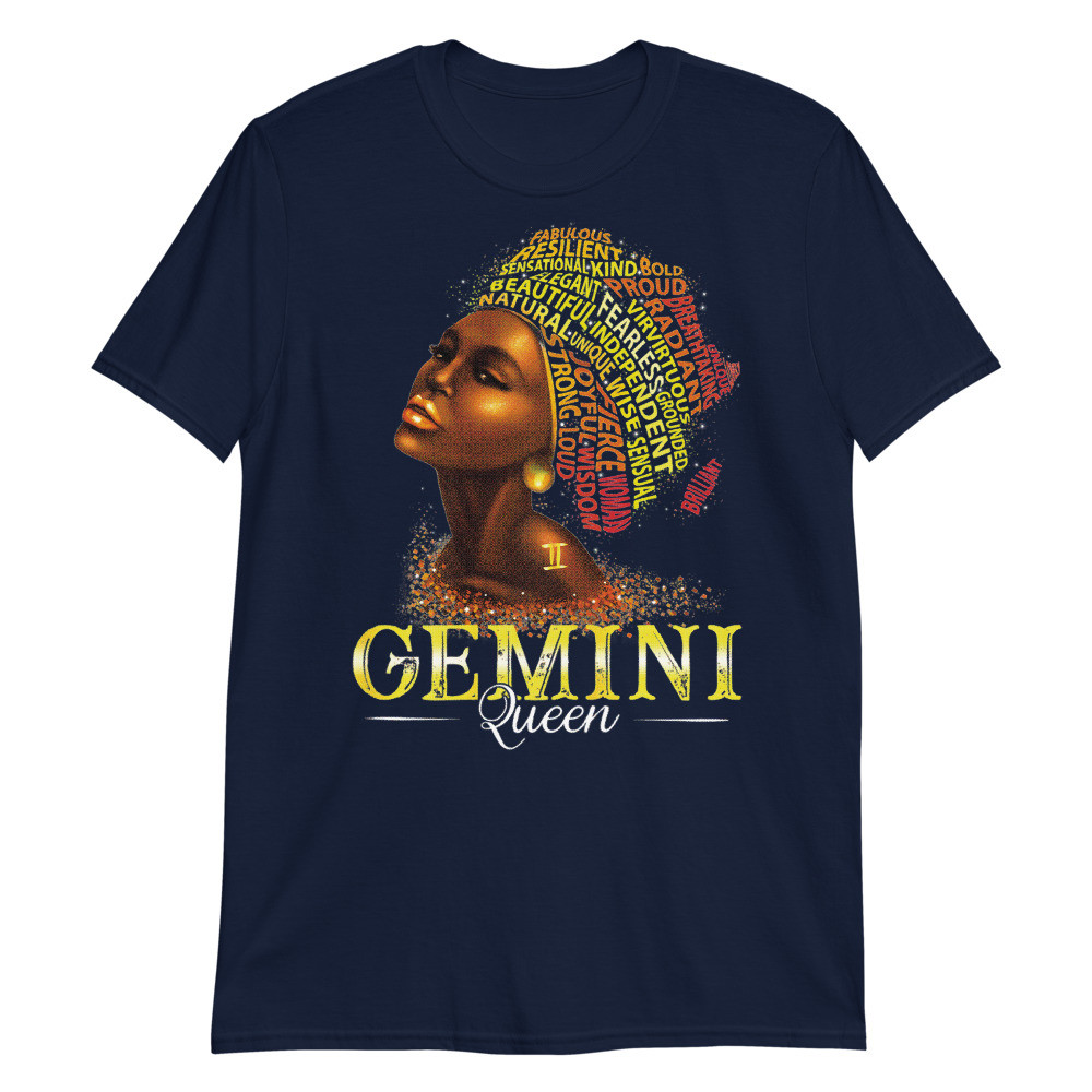 Womens Gemini Queen Womens Birth Date Symbol Zodiac Unisex T-Shirt