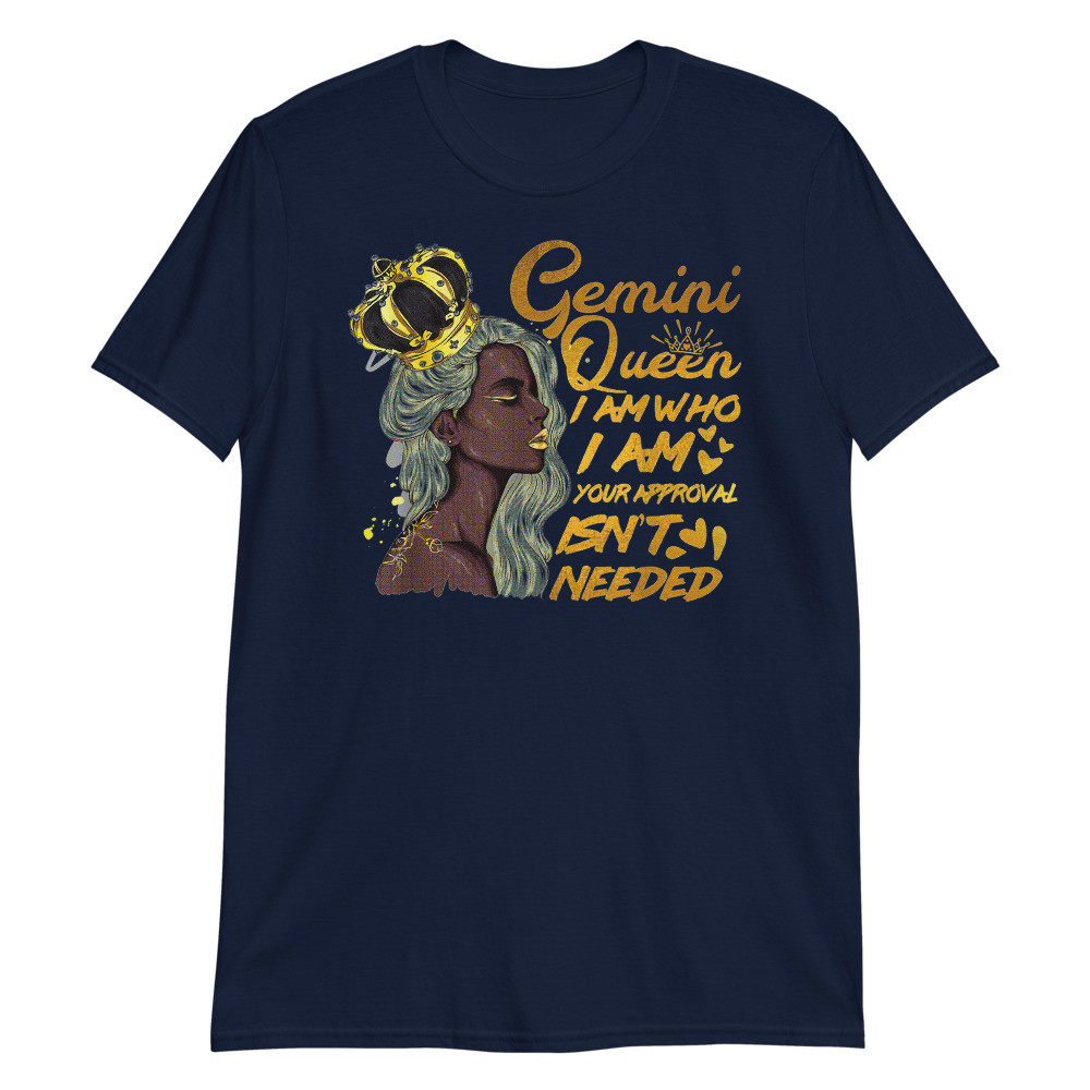 Womens Gemini Queen Birthday Zodiac Gift Black Women Unisex T-Shirt