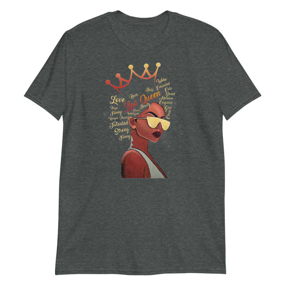 Womens Leo Queen Strong Smart Afro Melanin Gift Black Women Premium Unisex T-Shirt