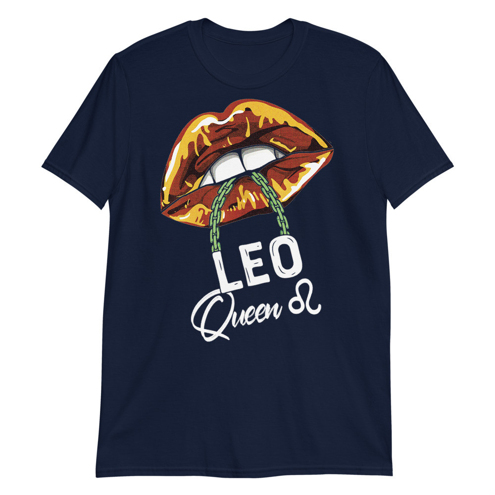 Womens Leo Queen Lips Sexy Black Afro Queen July August Womens Unisex T-Shirt