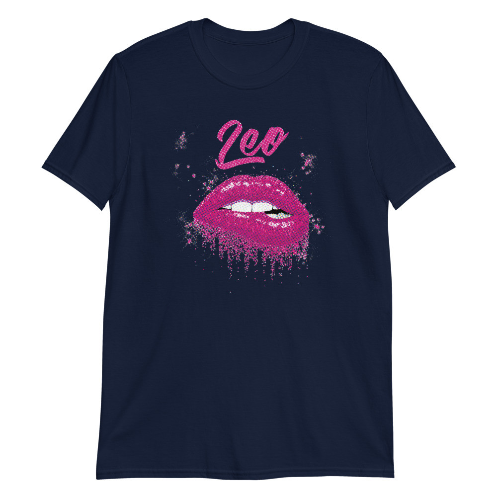 Leo Zodiac Birthday Pink Lips for Black Women Unisex T-Shirt