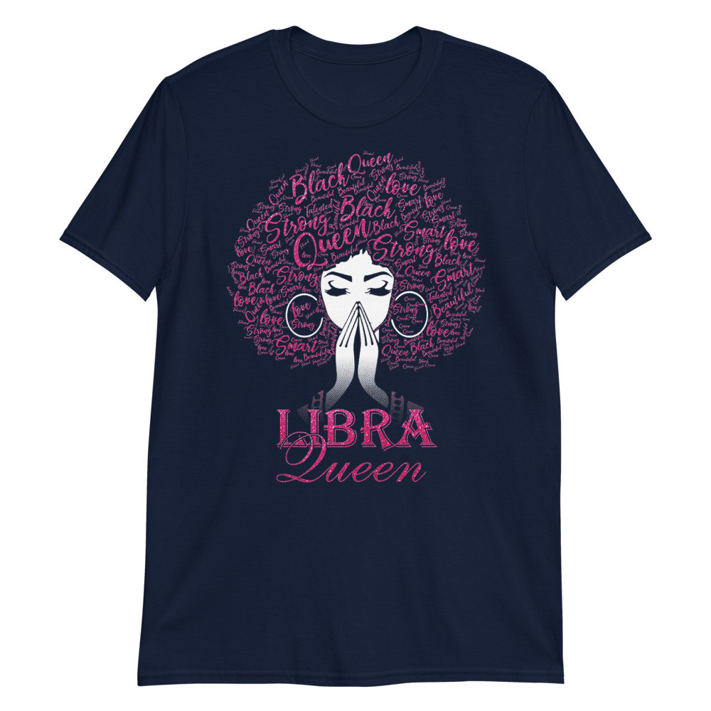 womens libra queen october birthday gift for black Unisex T-Shirt