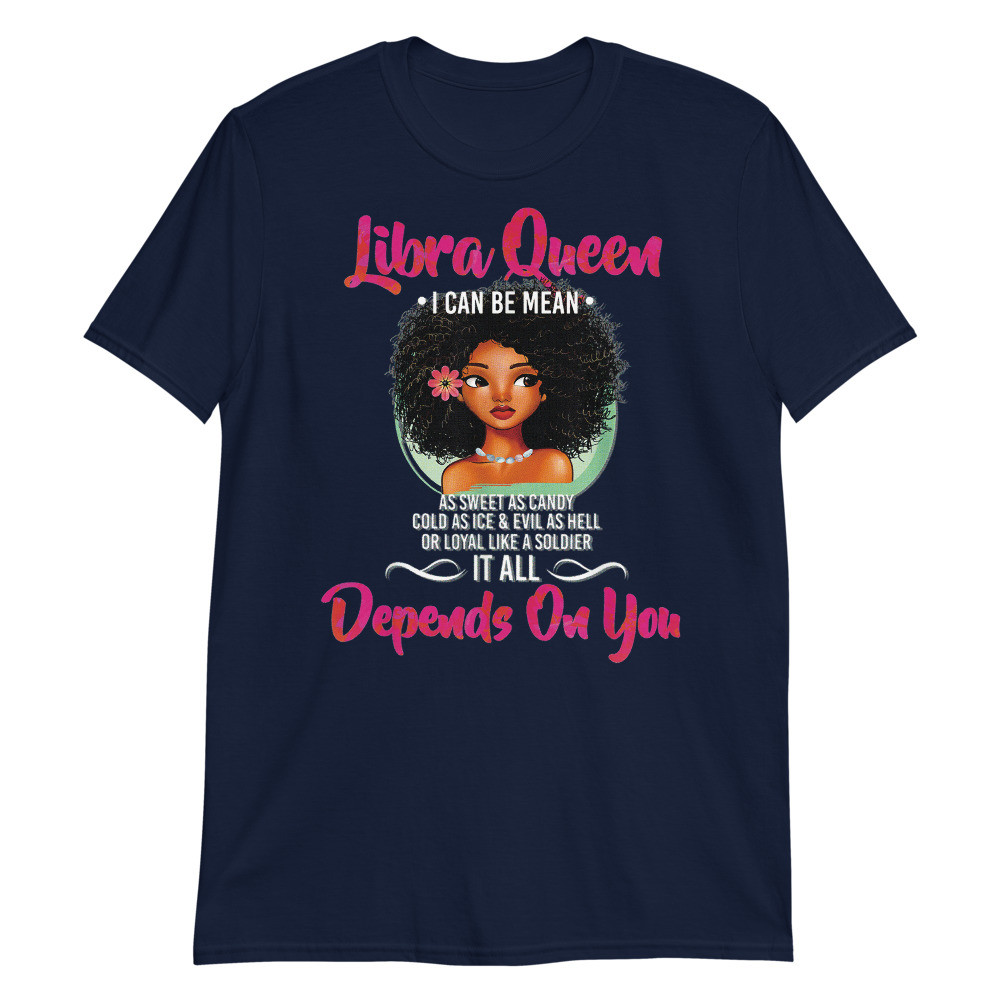 Libra Queen Shirt for Afro American Girls and Women Unisex T-Shirt