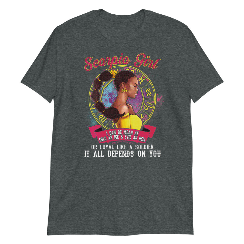 Women's Scorpio Zodiac Birthday Shirt Black Queen Mean Unisex T-Shirt