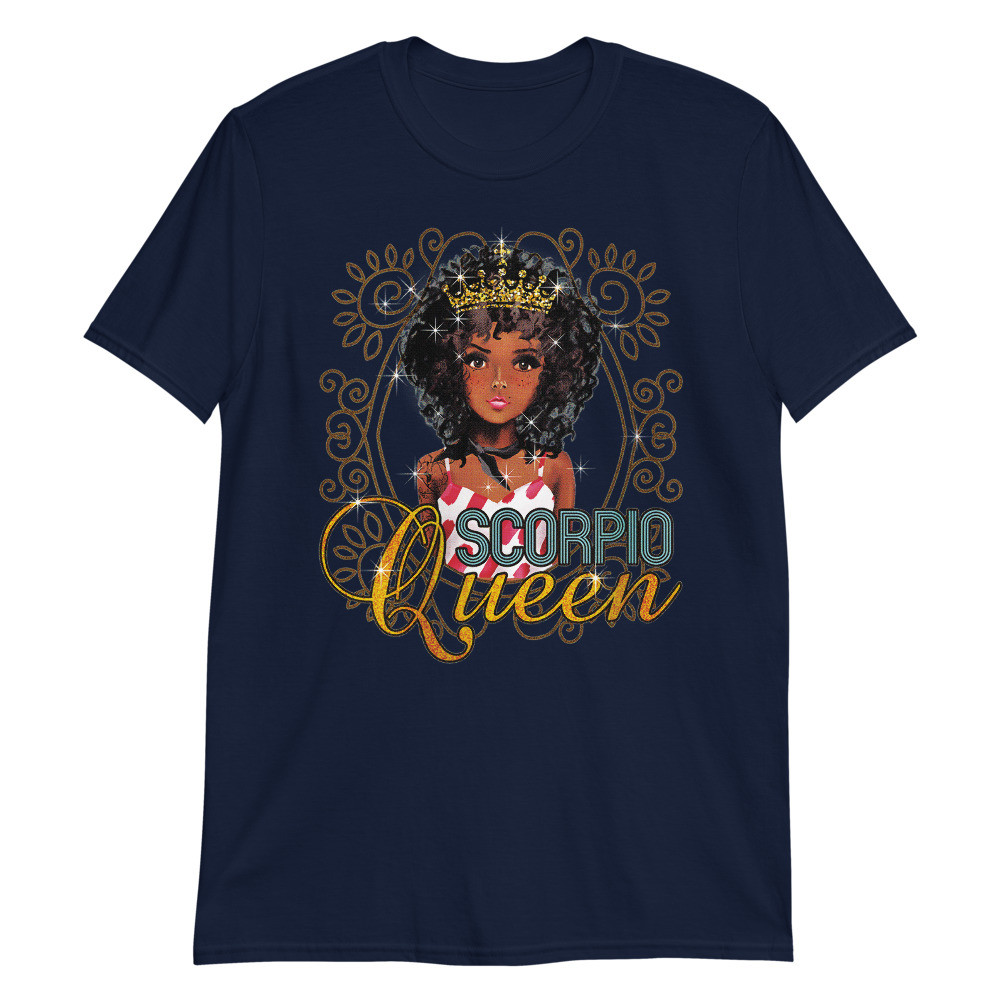Women's Black Queen Birthday Gift Horoscope Zodiac Scorpio Unisex T-Shirt