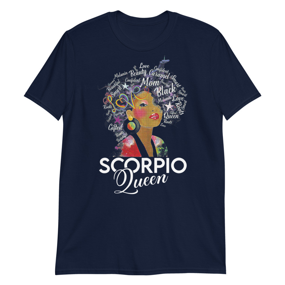 Women's Afro Hair art Scorpio Queen Birthday October 23 November 21 Unisex T-Shirt