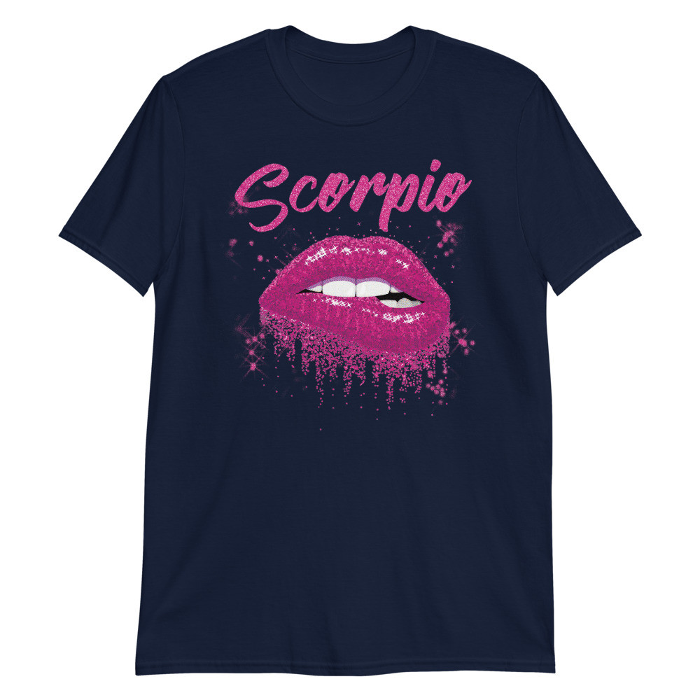Scorpio Zodiac Birthday Pink Lips Unisex T-Shirt