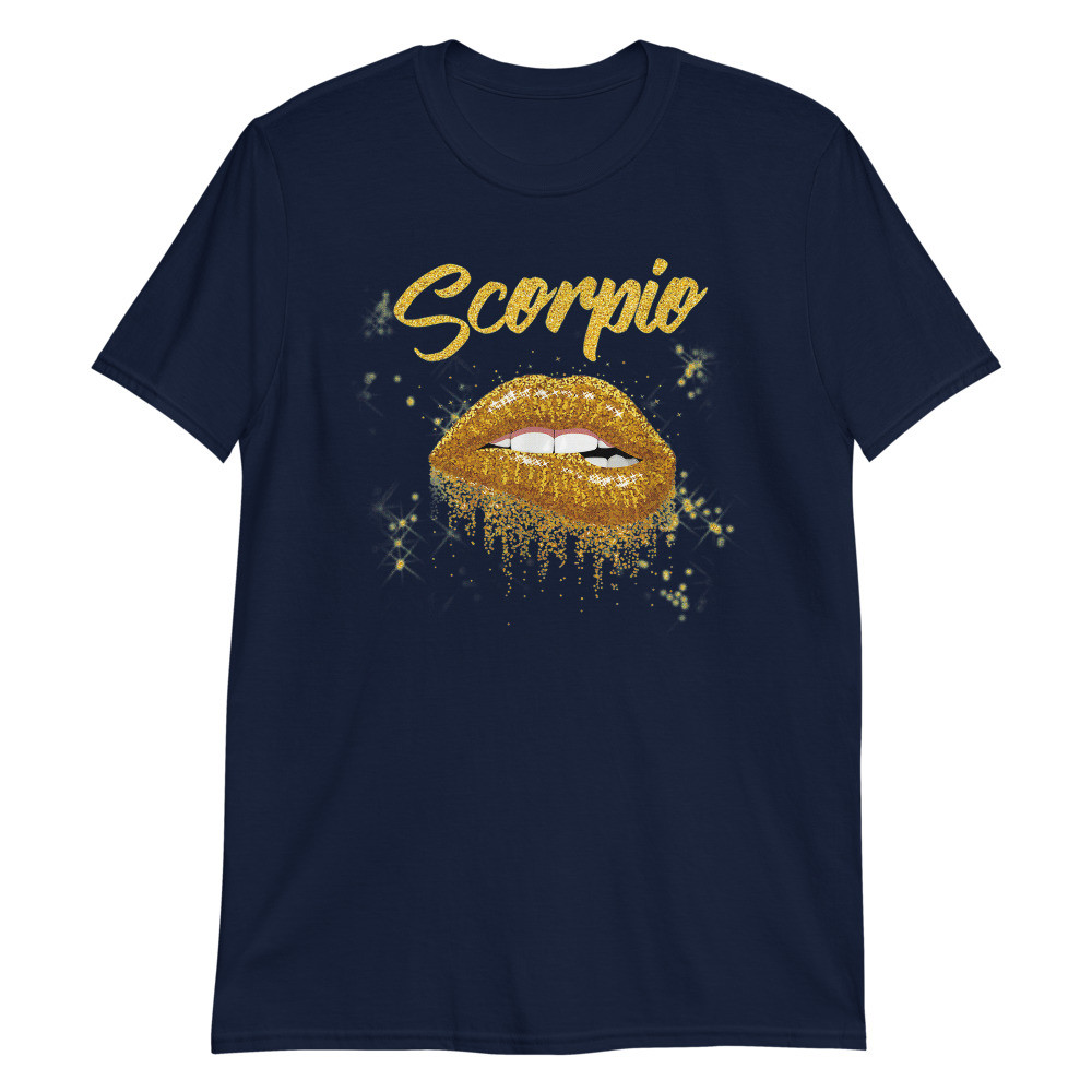 Scorpio Zodiac Birthday Golden Lips Unisex T-Shirt