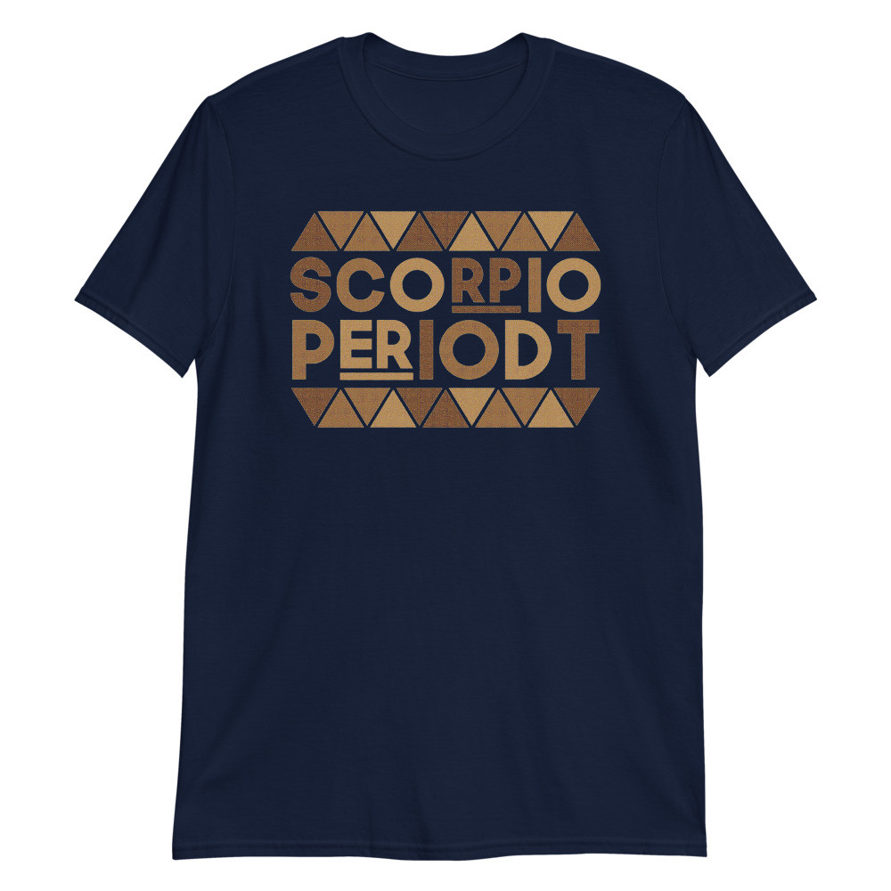 Scorpio Peridot Birthday Gift Zodiac Black Afro Melanin Unisex T-Shirt