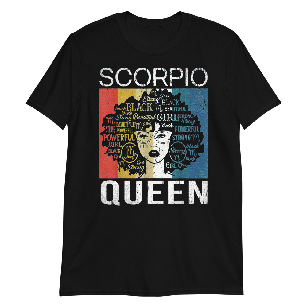Scorpio Melanin Queen Girl Power Street Magic Unisex T-Shirt