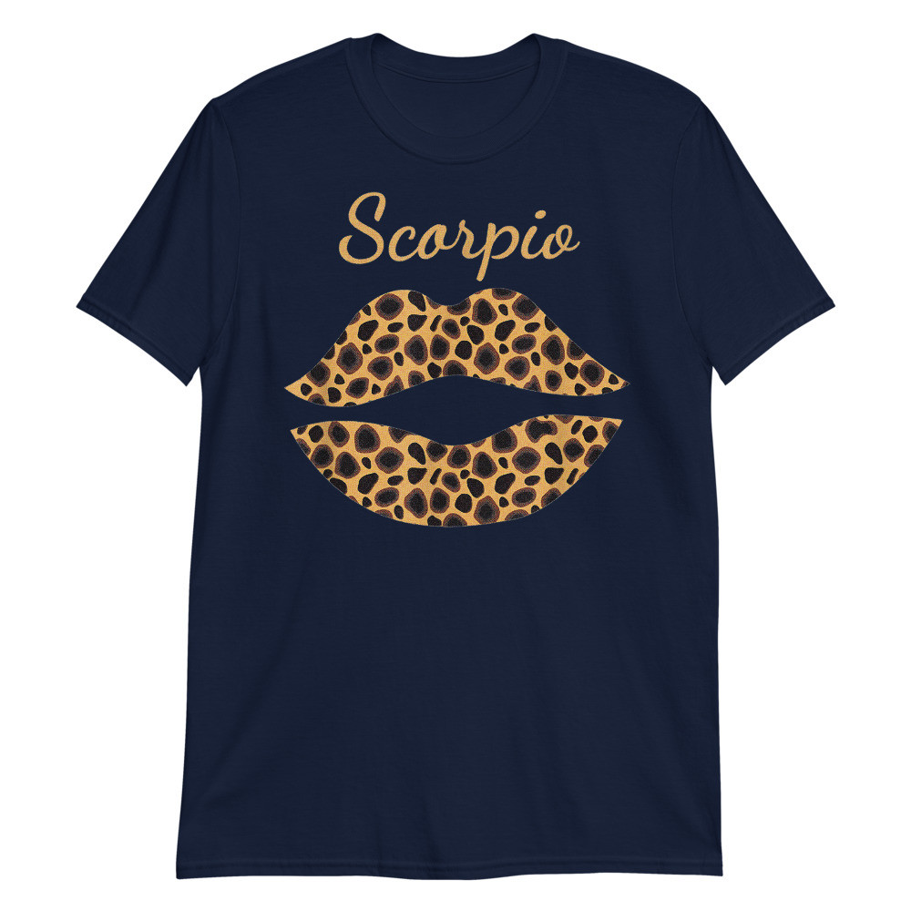 Scorpio Leopard Lips Queen Zodiac Birthday Unisex T-Shirt