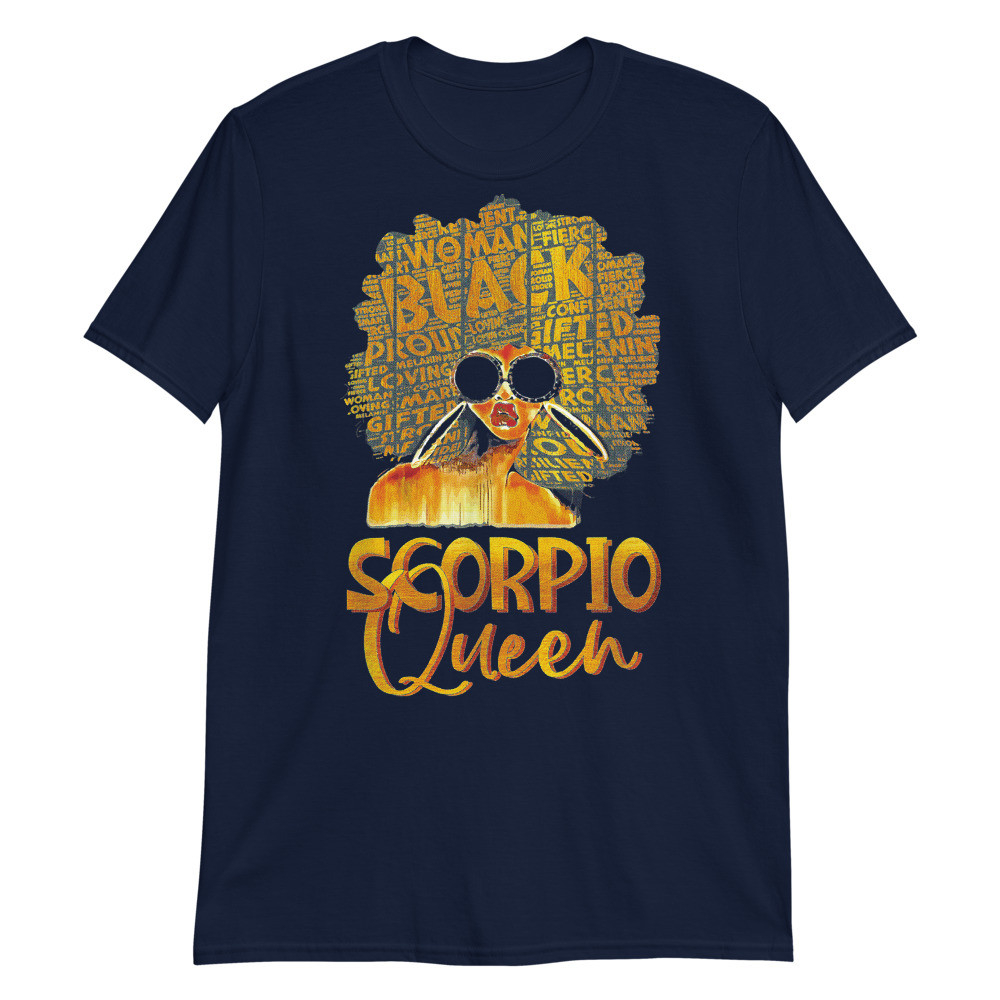 Black Women Afro Hair Art Scorpio Queen Scorpio Birthday Unisex T-Shirt