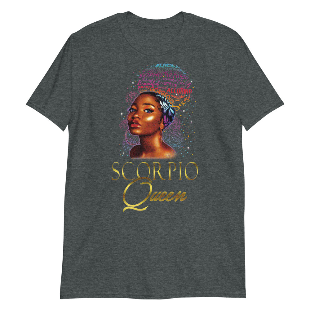 Beautiful African American Scorpio Queen Natural Hair Women Unisex T-Shirt