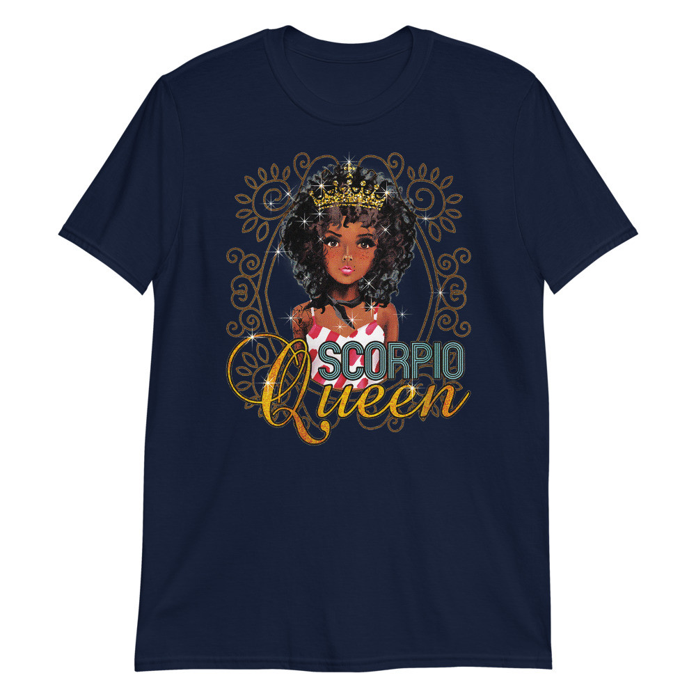 Women's Black Queen Birthday Gift Horoscope Zodiac Scorpio Unisex T-Shirt