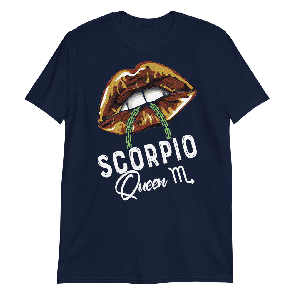 Scorpio Queen Lips Sexy Black Afro Queen October November Unisex T-Shirt