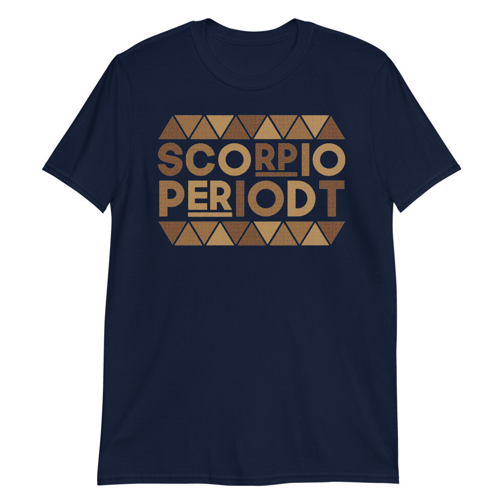 Scorpio Peridot Birthday Gift Zodiac Black Afro Melanin Unisex T-Shirt