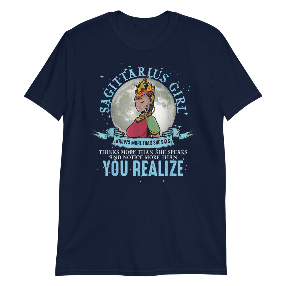 Sagittarius Girls Black Queen Gift for Afro African Unisex T-Shirt