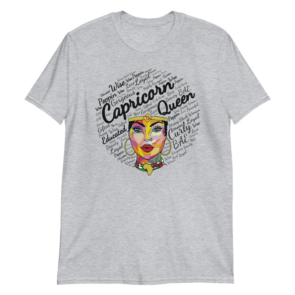 Women's Capricorn Gift black Women born in December January Queen Unisex T-Shirt