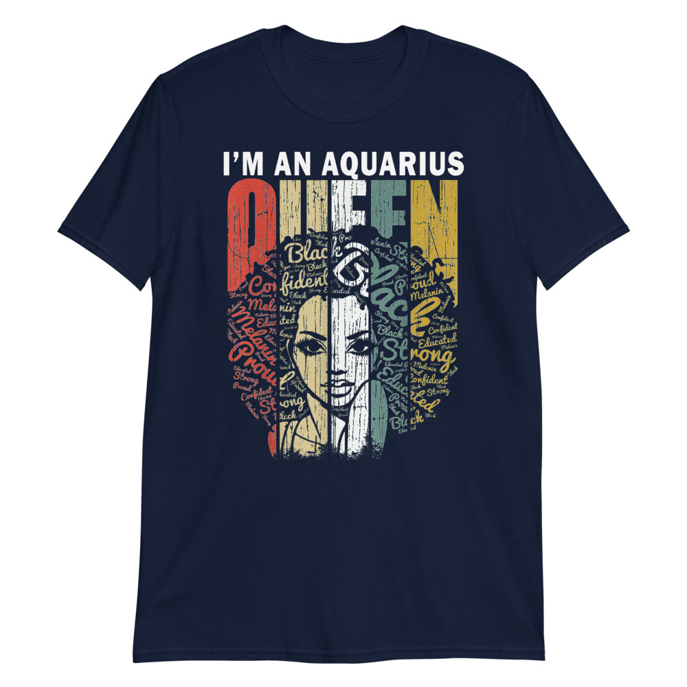 Queen Aquarius Gifts for Women February January Bday Unisex T-Shirt