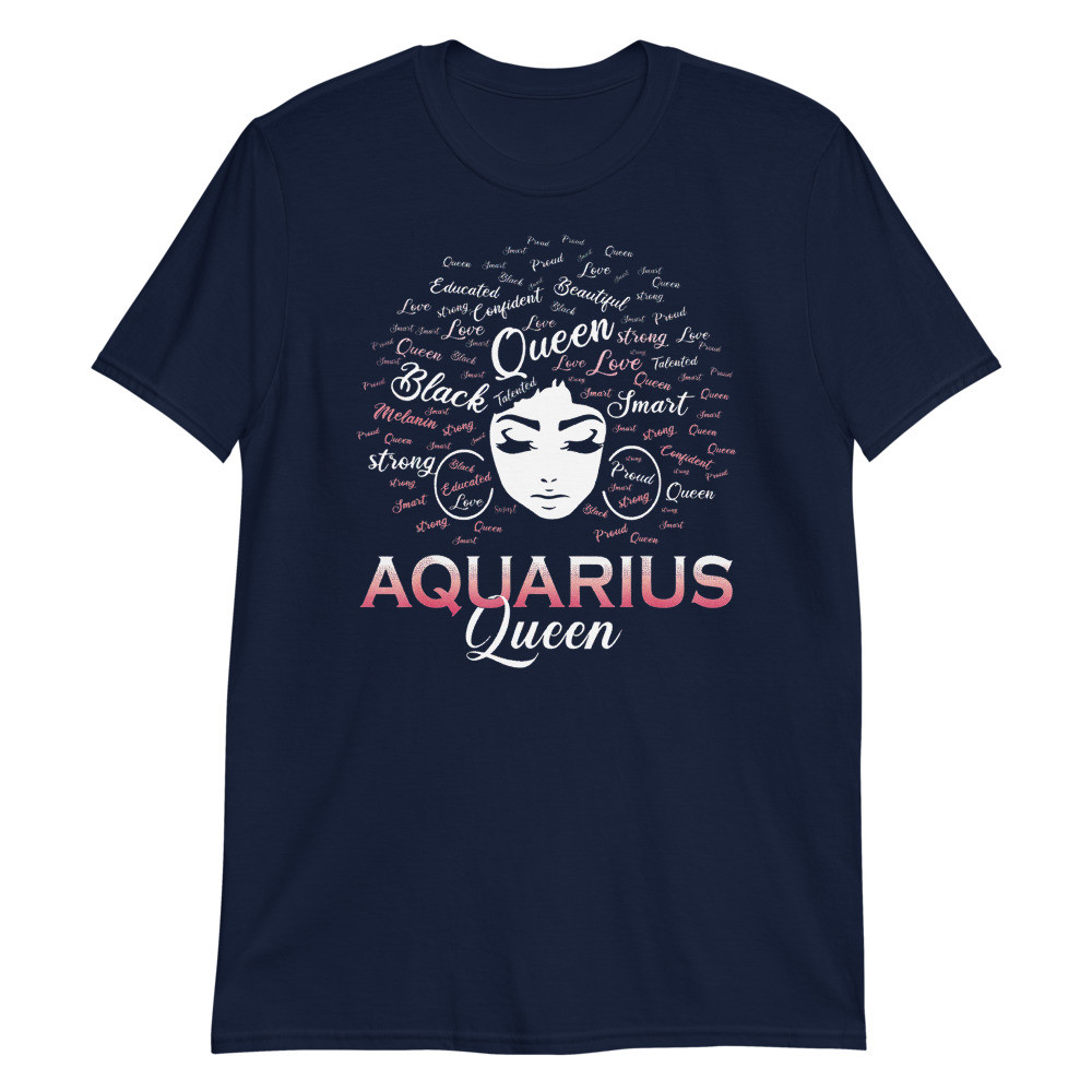 Black Women Aquarius Queen February Birthday Unisex T-Shirt