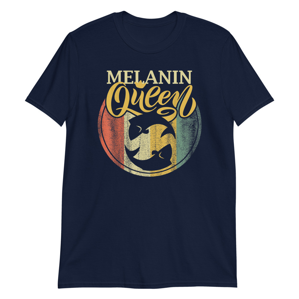 Pisces Black Queen Melanin March Birthday Unisex T-Shirt